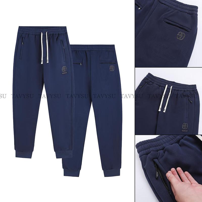 TAVYSU Quần Nỉ Ép Nhung Nam Kiểu Dáng Jogger Chất Liệu Vải Nỉ Dày Dặn Phong Cách Trẻ Trung Co Giãn 4 Chiều Sport Màu Xanh Navy Thoải Mái Di Chuyển Thể Thao Hàng Ngày
