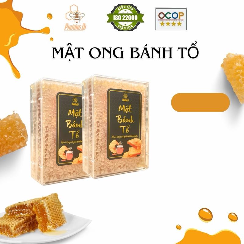 Combo 2 Hộp Mật Ong Bánh Tổ Mỗi Hộp 500g - Tổ Ong Thu Nhỏ Trong Hộp Mật Ong Bánh Tổ - Nguyên Chất Từ Thiên Nhiên