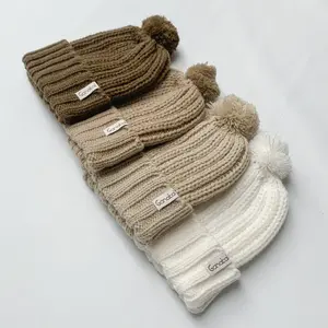 GANAKAL - Beani Hat / Kupluk Rajut Bayi Pompom