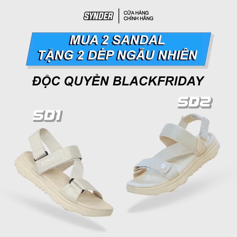 ĐỘC QUYỀN TẶNG 2 QUÀ Combo 2 Giày Sandal Quai Hậu Synder Be Full Đế Bằng 1 Sd1 + 1 Sd2 - 36 đến 44 - Nữ - Nam - Shoes