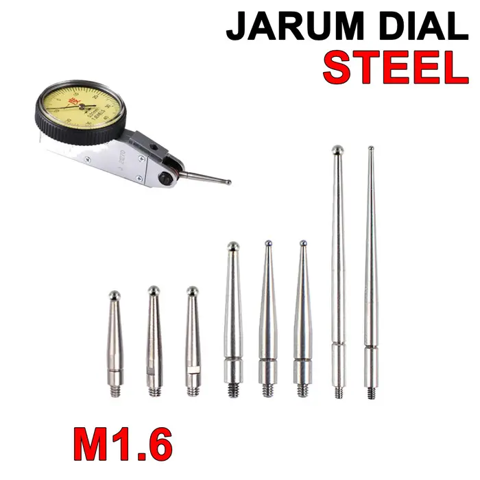Jarum Dial M1.6 Steel Probe Indicator Gauge Test Ulir M 1.6 Indikator 0
