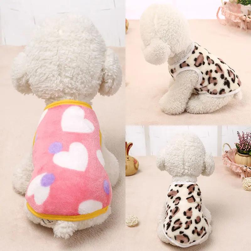 Cartoon Dog Vest Winter Warm Velvet Puppy Clothes Soft Comfortable Chihuahua Pullover Cute Love Printed Cat Coat Pet Supplies 5