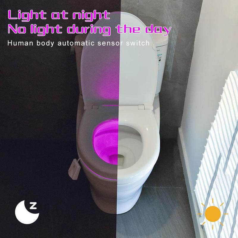 LED Motion Sensor Toilet Light, Toilet Lamp LED Night Light, Toilet Seat Light, Sensor LED Bathroom Night Lights, Indoor Lighting for Bathroom 2
