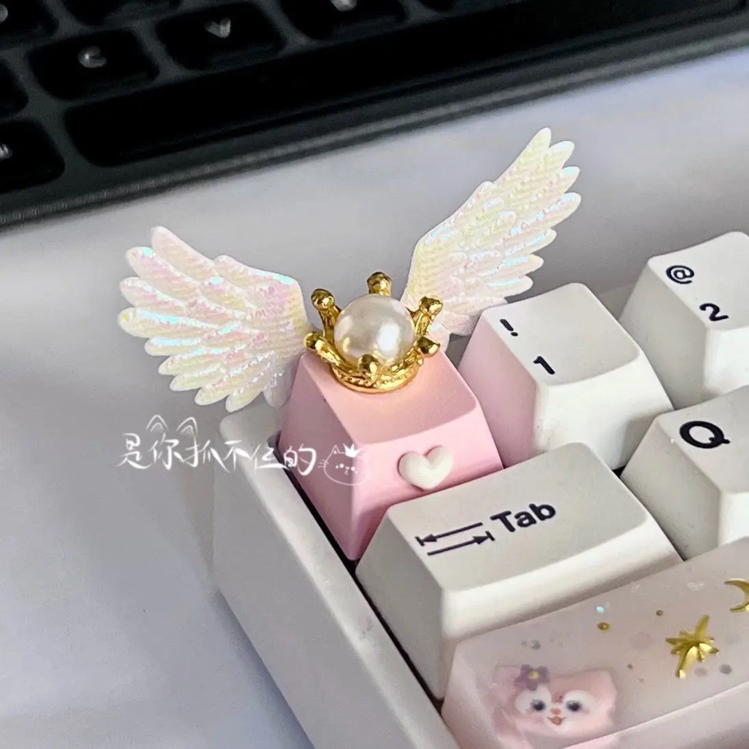 ฝาครอบกุญแจปีกนางฟ้า, คีย์บอร์ดกลไกเพลาไขว้สาวสวย, ฝาครอบกุญแจ OEM, ฝาครอบกุญแจนางฟ้า, ดูดี, ปี 2024