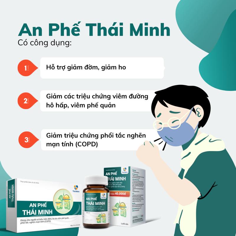 An phế Thái Minh- Hộp 20 viên- Thực phẩm bảo vệ sức khỏe giúp hỗ trợ giảm đờm, giảm ho. 1