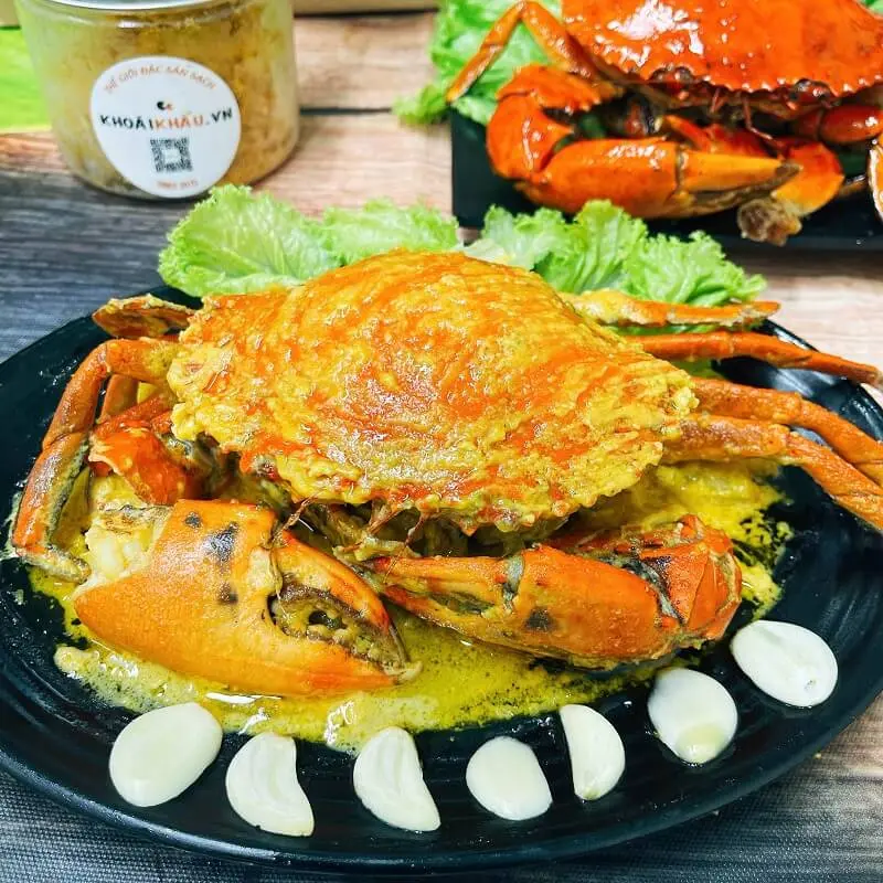 Cua Sốt Trứng Muối Nhiều Size. Cam kết chính gốc Cà Mau và tỷ lệ thịt và gạch trong thân cua đạt trên 90%, nếu óp shop bù miễn phí con khác  - CUACMU chấm VN  - Ship 2h Hà Nội bộ  cua bộ  cua