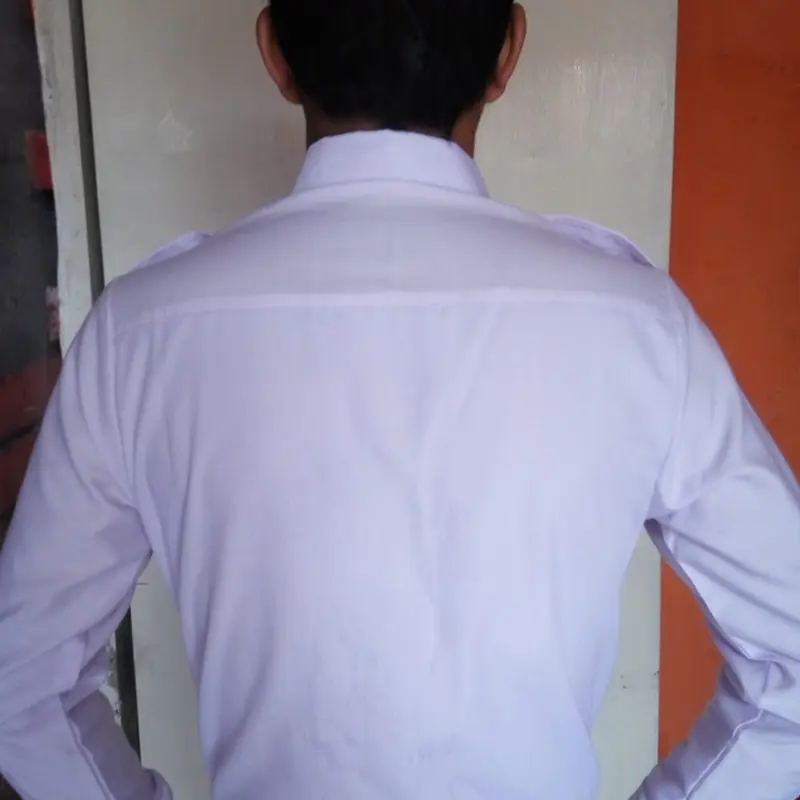 Baju Pria Kemeja Pdl Pdh Lengan Panjang Warna Putih Polos Hem Seragam PNS Guru Tangan bisa di Pendek an Bahan Kain Katun Oxfoard Nyaman Size M L XL XXL Casual Kantong Hitam Merah kemeja Kerah Kantor Formal standard sesuai gambar 3