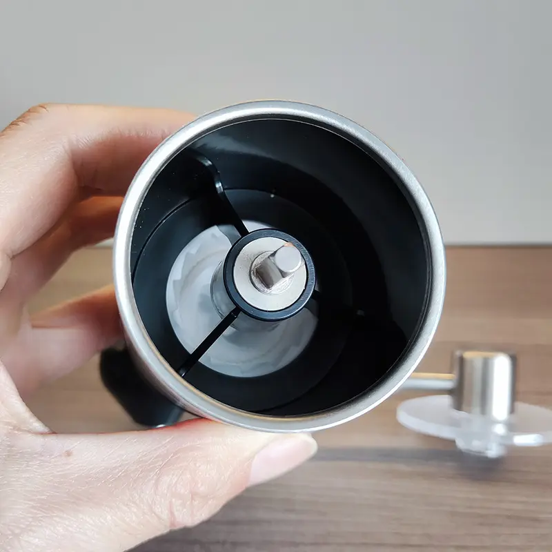 Máy xay hạt cà phê cầm tay,Xay thủ công màu Inox,cối xay cafe bằng tay 6