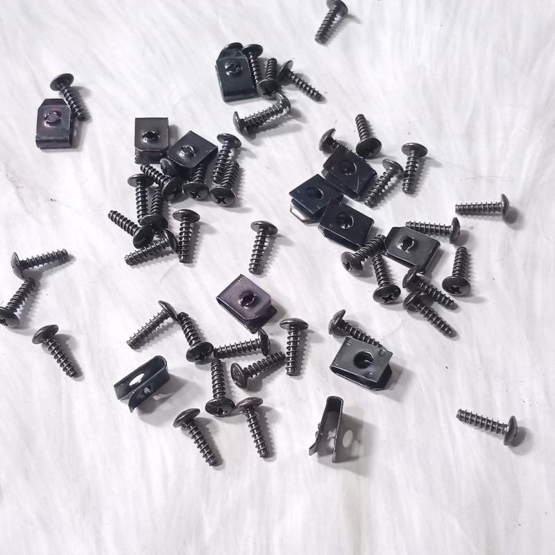 set 10 ốc + 10 kẹp dàn áo Wave , Blade , AB , Click , Vision / ốc xoắn 4 li dài 15mm