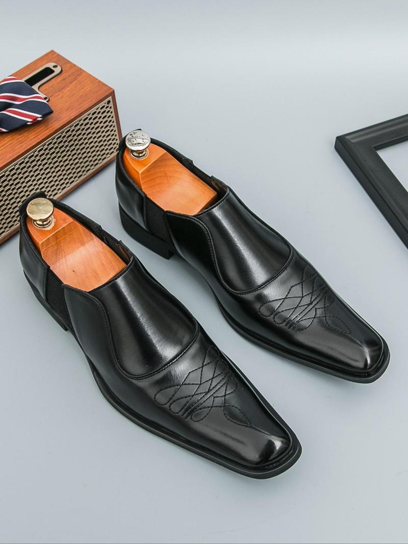 Product Introduction of Men's Business Style Solid Color Dress Shoes, Fashionable  Shoes for Work Office, Casual Comfortable Shoes for Daily Wear 1