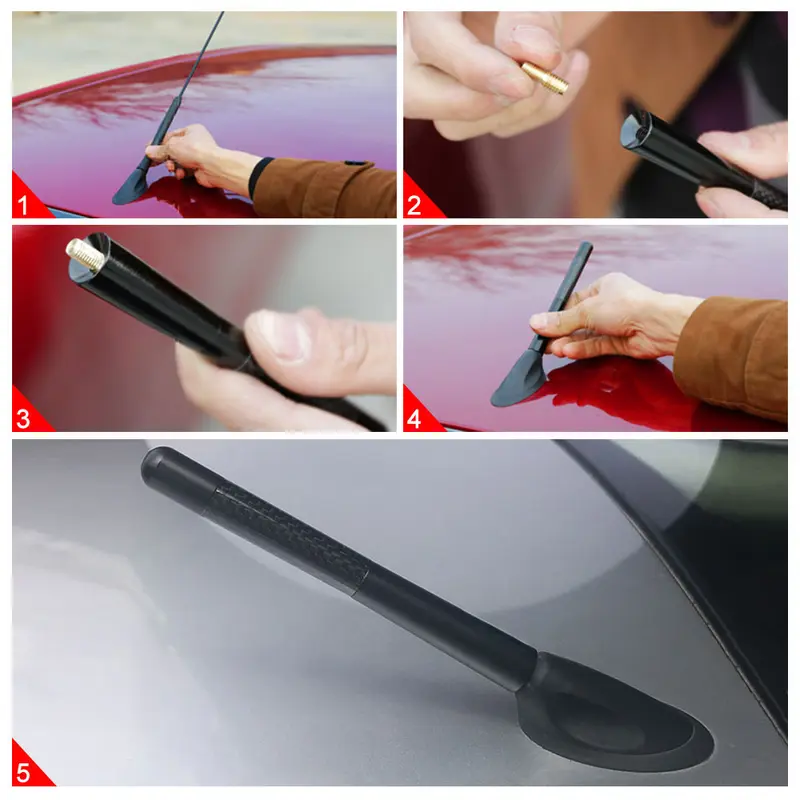 Ăng Ten Radio Sợi Carbon Thông Dụng Cho Xe Hơi, 1 Cái, 12Cm, Cho Hyundai Ioniq 5 Kona Certa Elantra Santa Fe I10 Sonata Tucson Accent IX25 IX35 7