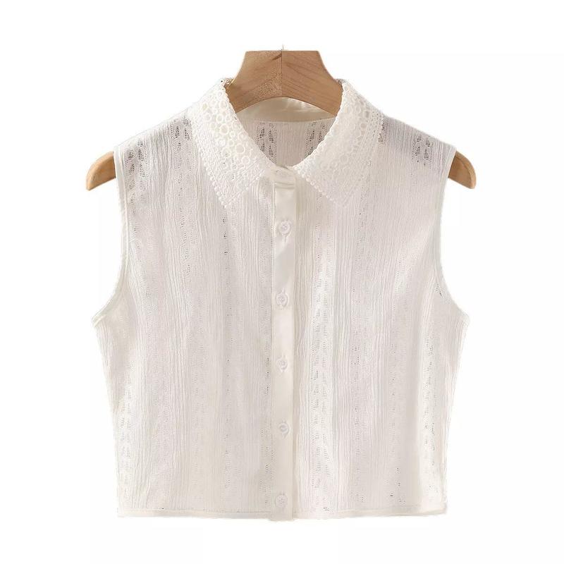 Cổ Áo Giả Phong Cách Hàn Quốc, Xiangmeng, Dành Cho Nữ, Dễ Phối Đồ, Ren Hòa Tan Trong Nước, Thích Hợp Để Đồ Trang Trí Áo Sơ Mi Và Áo Len, Màu Trắng, Thích Hợp Cho Mùa Thu Và Mùa Đông 4