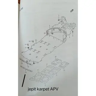 Penjepit karpet bagasi Belakang Suzuki APV ARENA original 75145-60K00-P4Z 1