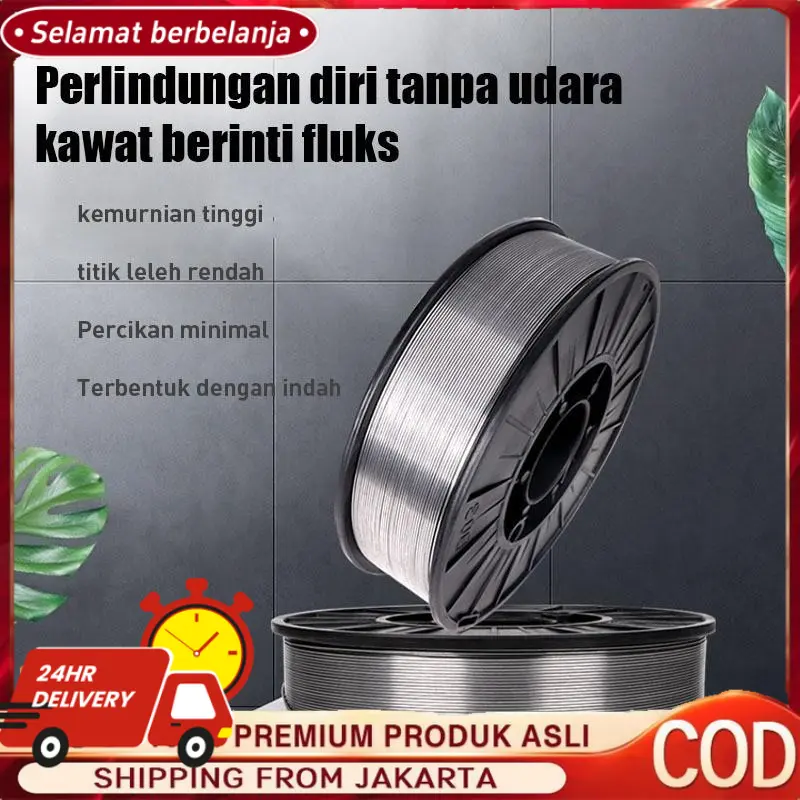 【2025 Model Baru】Kawat Las Flux Core Gasless - Kawat Mig 1 Kg, Ukuran 1MM, Full /Logam
