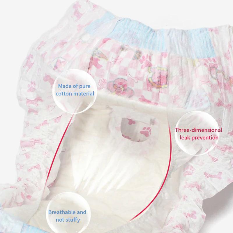 Product Introduction of 10pcs Dog Diapers Males Females Disposable Nappies Pants Physiological Underwear Adjustable Leakproof Breathable Safety Pants 5