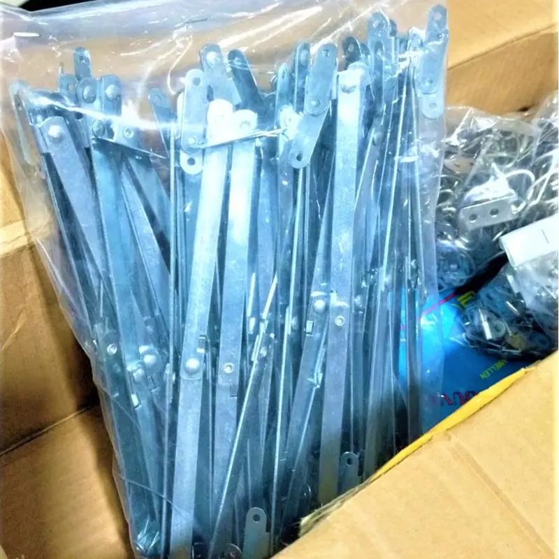 Hak Angin Engsel Kaca Cermin Standing Salon Wayang Satu Set 21 cm Bahan Besi Chrome Paket Lengkap Engsel & Baut INS Style 4
