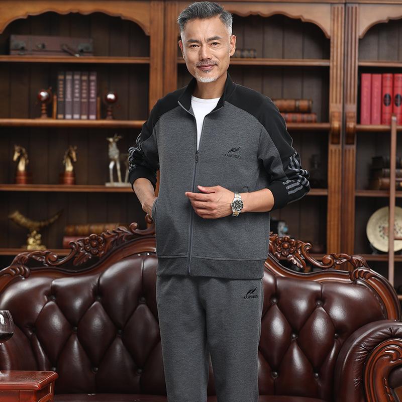  Đồ bộ nỉ thu đông nam trung niên cho ông và bố có khóa kéo quần chun dày dặn ấm áp 