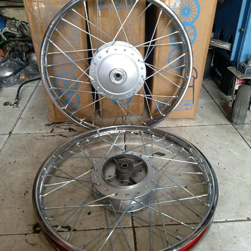 Cặp bánh căm dọn lại đẹp, trước sau đùm, gắn wave nhỏ,dream   Phụ Tùng