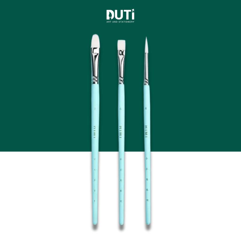 Cọ vẽ HIMI chính hãng bộ 3 cây vẽ màu gouche màu thạch Hàng Chính Hãng - Họa Cụ DUTi