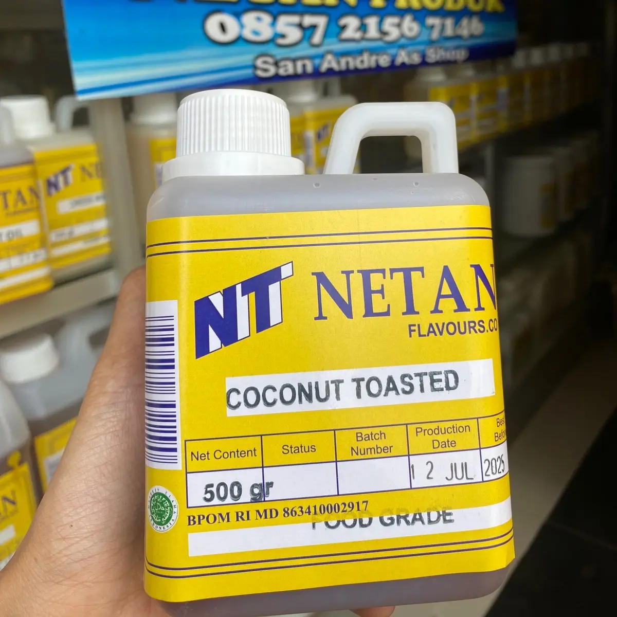 NETAN COCONUT TOASTED 500gram ( VANILI )