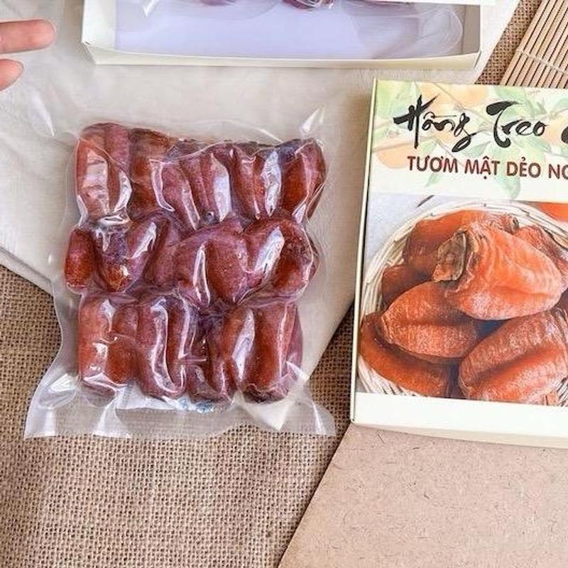 [Kèm hộp sang trọng biếu Tết] Hồng Treo Gió 500g Dẻo Ngọt Tươm Mật Không Đường - Snack Healthy - Thức Ăn Ăn Vặt Food 6