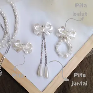 Bros pita mutiara imut Putih Aksesoris