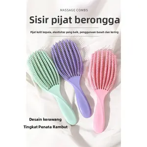 Sikat Rambut Kerang Penyisir Rambut Rontok Wanita Sikat Tulang Babi Sikat Daun Pisang.Sisir Rambut Lembut Wanita Sikat Cangkang Sikat Tulang Daging Sikat Daun Pisang