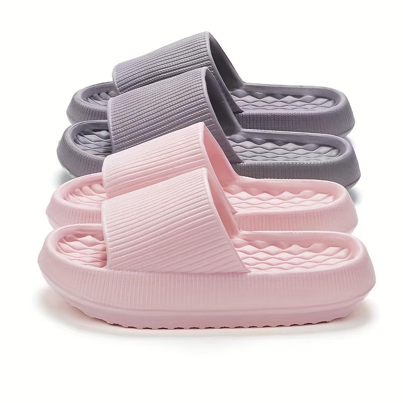 Product Introduction of Simple Solid Color Slide, Casual Open Toe Soft Sole Shoes, Comfortable Indoor Home Slippers 0