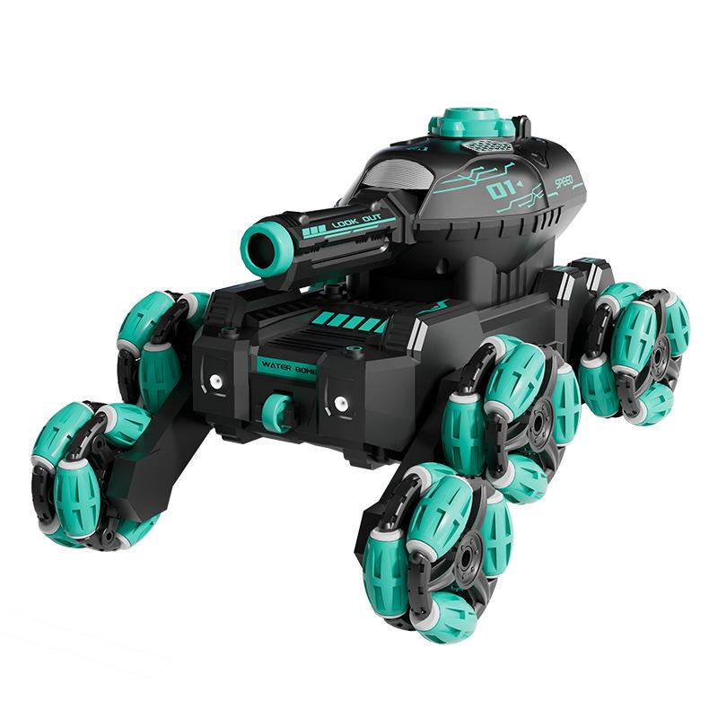 Six-Wheel Stunt Tank Remote Control for Children, Launchable, Rechargeable, with Lights, Music, Gesture Sensing, Boys' Toy Wholesale 0