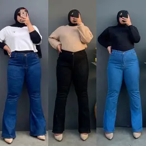 SALSAJEANS - Celana Cutbray Loose Jeans Wanita Super Jumbo 2742 Stretch  Cutbray Taya