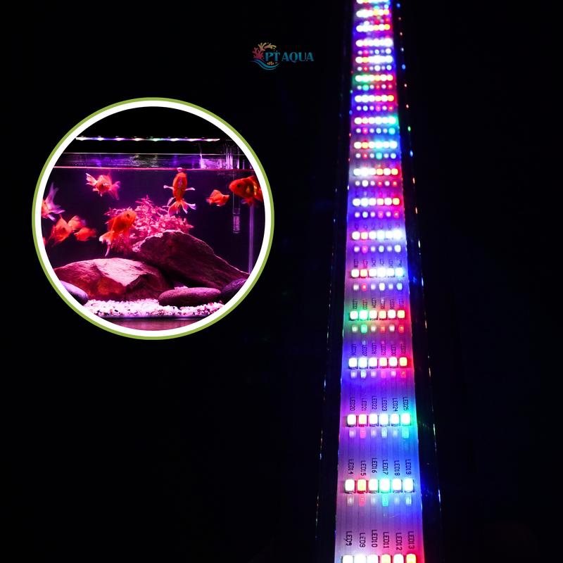 Đèn LED Bể Cá 6 Dãy LED 80cm Đổi Màu 3 Chế Độ Sáng Dành Cho Hồ Cá Từ 80cm đến 90cm