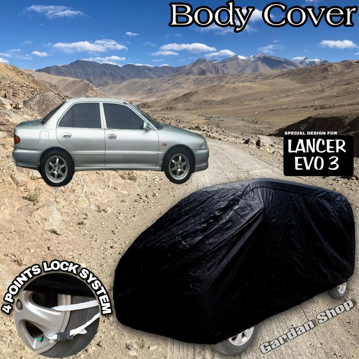 Gambar Sarung Mobil LANCER EVO 3 Hitam POLOS Body Cover Lancer Evo3 FULL Black dari gardanshop Kota Administrasi Jakarta Timur Tokopedia