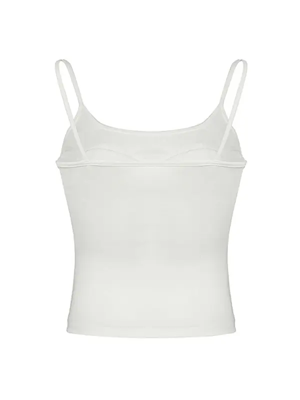Women's Plain Contrast  Lace Backless Cami Top, Casual Spaghetti Strap Top for Summer, Ladies Clothes for Daily Wear 1