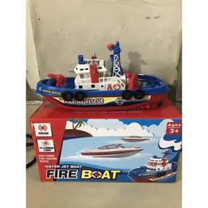 Mainan Perahu Fire Boat Batre Bergerak Kapal Toys