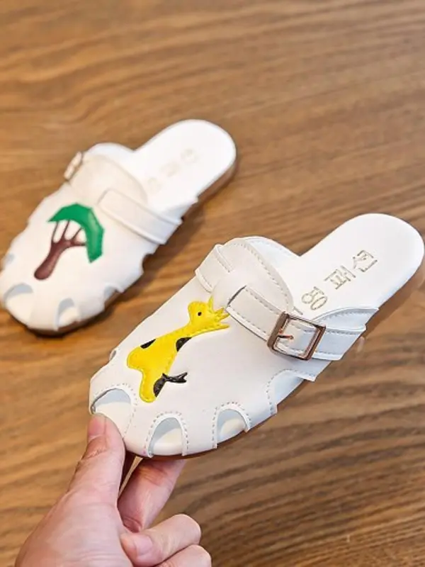 Kids Cute Cartoon Slippers, 1 Pair 2024 New Style Casual Comfortable Non-slip Slippers for Summer, Soft Slippers for Indoor and Outdoor Wear 1