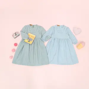 Pakaian Muslim Anak Perempuan Kaureen baju dress Katun Kotak