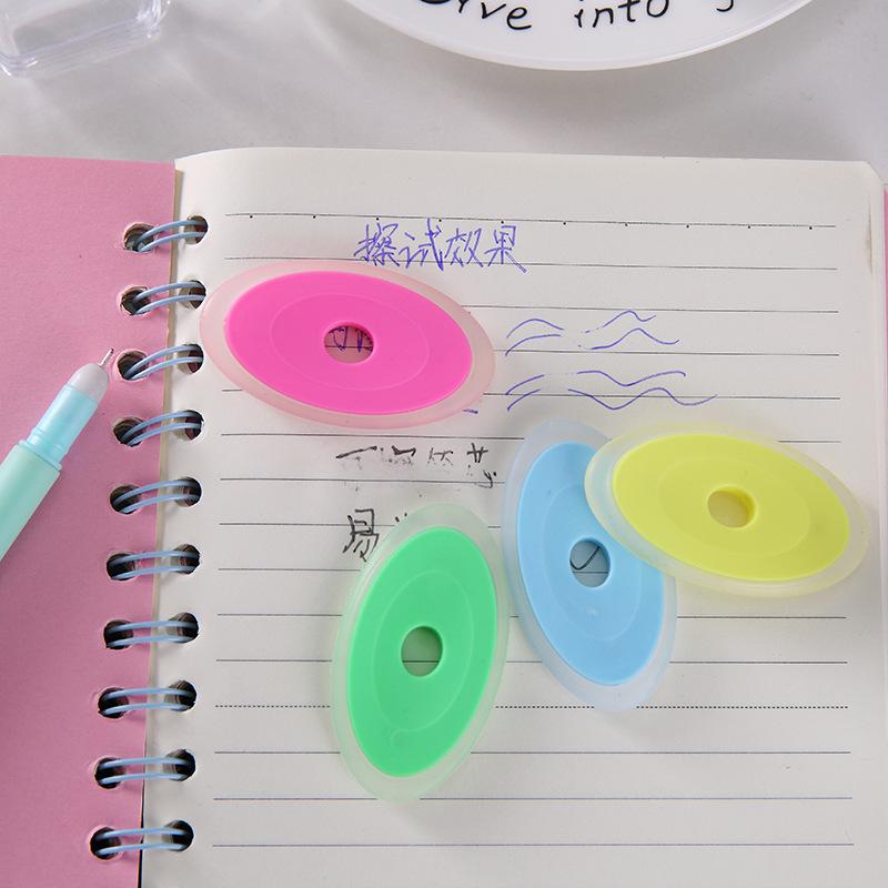 Product Introduction of 6Pcs/Set Erasable Gel Pen Special Rubber Color Oval Eraser for Neutral Erasable Pen Correction Supplies School Office Stationery 11