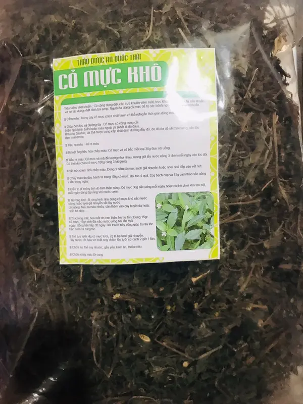 1Kg Cây Cỏ Mực (Cỏ Nhọ Nồi Khô) Đóng Gói Sạch Sẽ 6