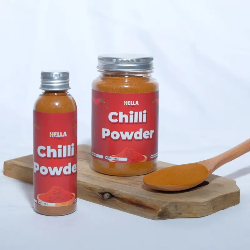 Hella Fresh Cabe Bubuk Halus 50gr 130gr Premium / Chilli Powder Cabai Bubuk Halus Pedas Non MSG 1