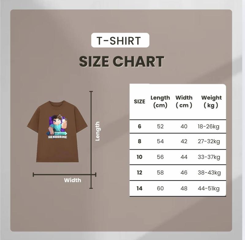 Product Introduction of Áo Thun HeroBrine, Vải 100% Cotton, In hình nhân vật lấy cảm hứng từ·Minecraft Siêu Ngầu 0