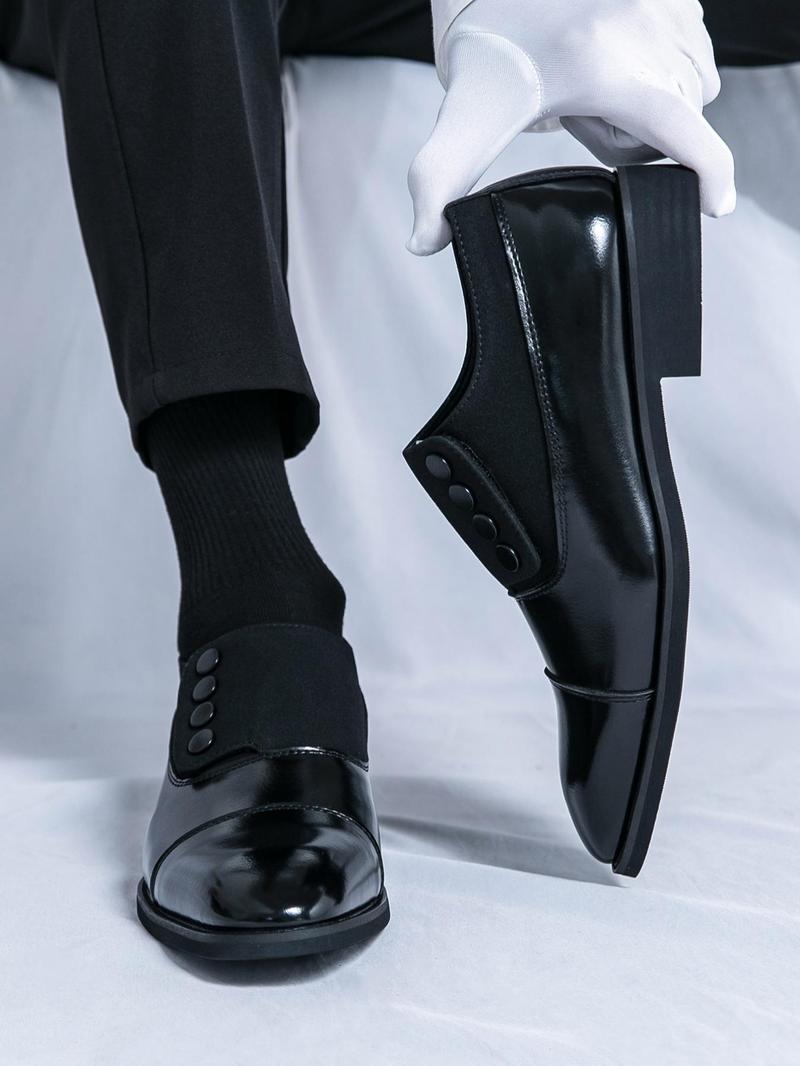 Product Introduction of Men's Fashionable Colorblock Dress Shoes, Casual Comfortable Formal Shoes for Work Office, Fashion Shoes for Party, Daily Clothing Decor 13