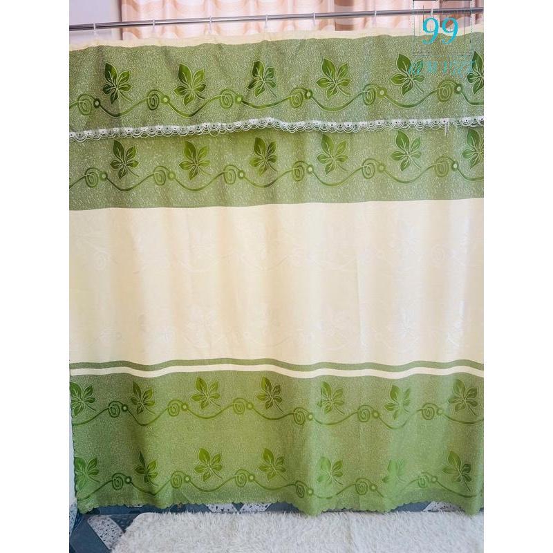 Rèm rido kiểu yếm phẳng chất liệu vải gấm dùng ngăn phòng khách,phòng ngủ,phòng gác xép,phòng trọ che nắng cửa sổ cản nắng lên đến 80%