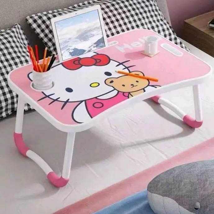 Meja Belajar Lipat meja laptop meja multifungsi Hello kitty,Doraemon,Polos