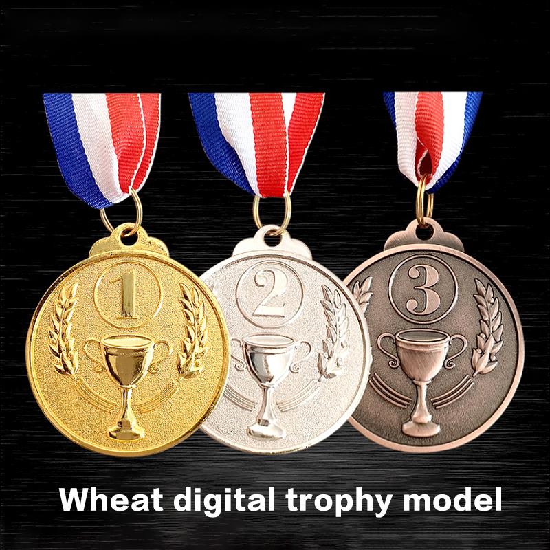 Product Introduction of Gold Silver Bronze Medal Football Competition Game Prizes Trophy Children Sports Game Prize Awards For Sports Competition Games 7