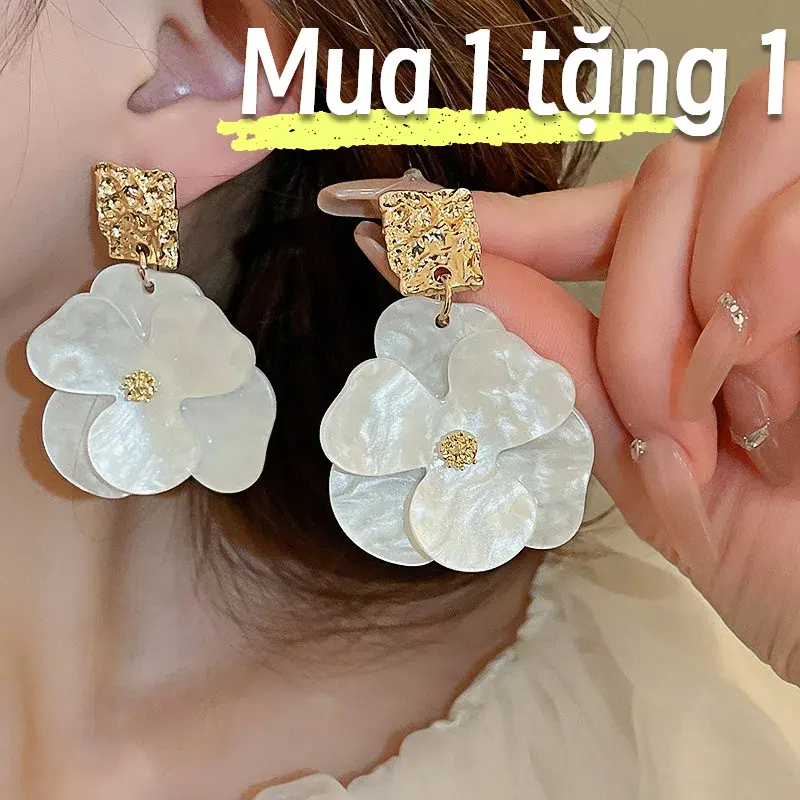 Hoa Tai, Mặt Dây Chuyền Tai Hình Giọt Nước, Kim Bạc, Siêu Thanh Lịch, Thiết Kế Nơ Và Hoa, Phong Cách Pháp, Giá Cả Phải Chăng, Thời Trang, Phong Cách Thanh Lịch, Ngọt Ngào Và Dễ Phối Đồ, Thích Hợp Cho Phụ Nữ, Hoa Tai Thanh Lịch, Phong Cách Lộng Lẫy