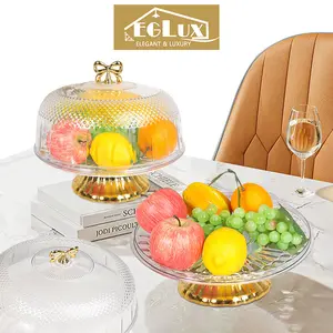 Tempat kue tempat bolu Akrilik Kristal Transparan