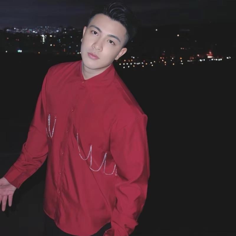 Áo Sơ Mi Nam Đi Tiệc Phối Dây Xích Phom Rộng Thương Hiệu So Man mã 77632 Menswear