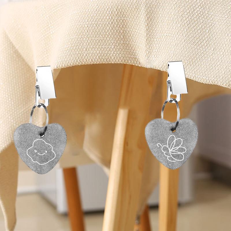 8Pcs/Set Clip Tablecloth Weight Heavy Duty Marble Windproof Flower Sun Cloud Butterflies Keychain Curtain Dining Table Cover Pendant Home Supplies 2