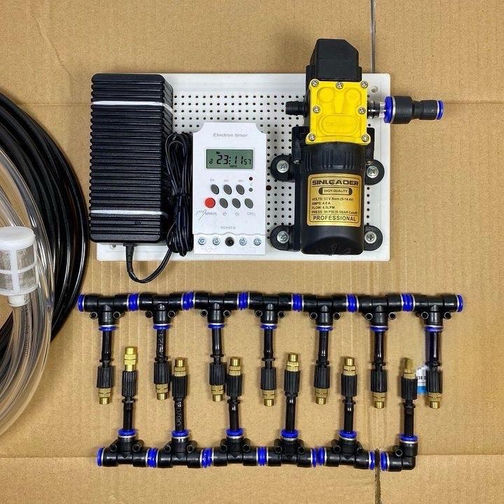  Bộ phun sương tưới cây,phun mái tự động,bơm đơn sinleader kèm nguồn,20mét dây,béc nhựa đồng,1 mét dây hút kèm lọc rác và đầu chuyển 12-8li sản phẩm chưa kèm bảng điện chuyên tưới cây,tưới lan,phun mái,nhà,tạo ẩm cho nấm,nhà yến,, 