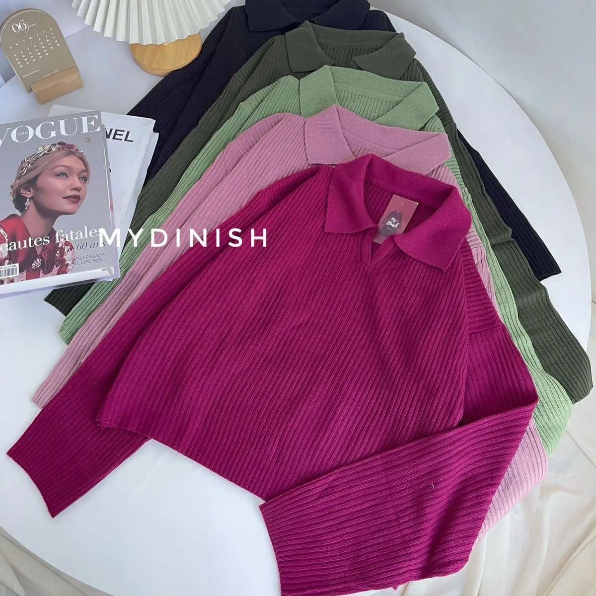 Geani Crop Blouse - Atasan Wanita Berkerah Korean Style Baju Nyaman